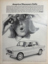 1965 Fiat 1100d Sedan Series Automobile America Discovers Italia Vtg Print Ad 1965 Fiat 1100d Sedan Series Automobile America Discovers Italia Vtg Print Ad