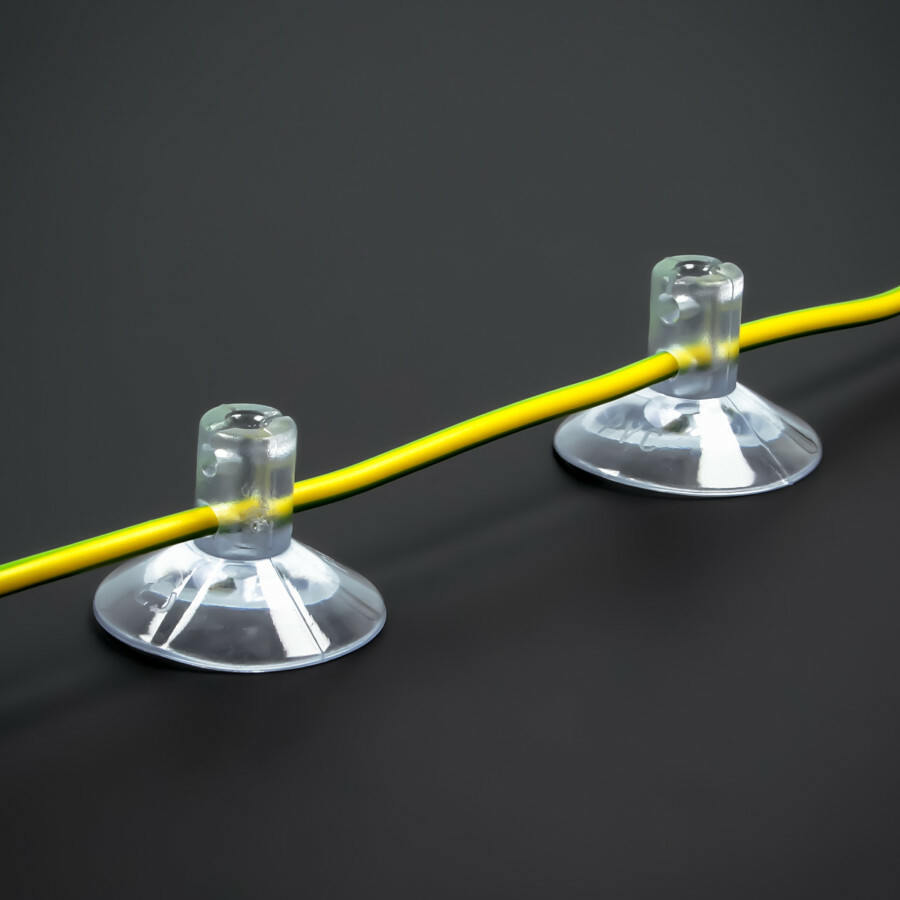 Lichterketten Saugnäpfe 30mm 30x Saugnäpfe Für Lichterketten - Transparente Halter Mit Kabel-Schlitz Weihnachtsdeko Saugnäpfe