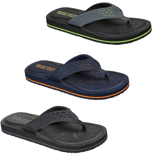 Skechers Chanclas Sandalias Hombre Verano Tocker Vacaciones Ligero Sin En  Tanga | eBay