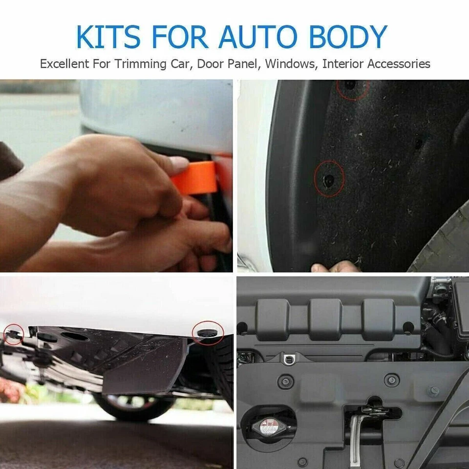 650Pcs Car Retainer Auto Fasteners Push Trim Plastic Clips Pin Rivet Bumper Kit - Image 4 of 4