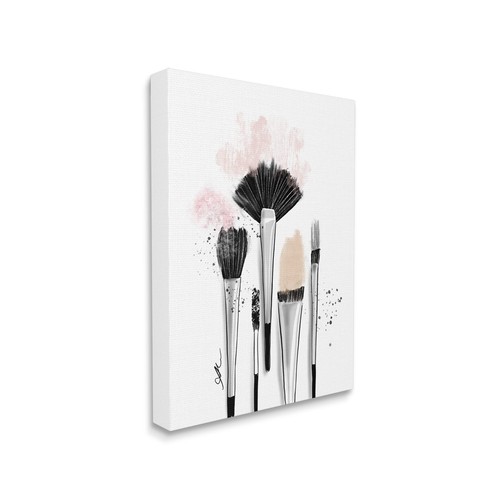 Stupell Industries Makeup Brushes Glam Tools Canvas Wall Art, Design by Aliso... - Picture 2 of 7