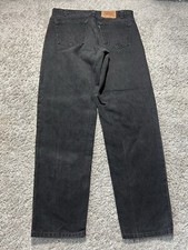 VTG Levis Jeans Mens 36x32 Black 550 Relaxed Tapered Made in USA 90s Denim