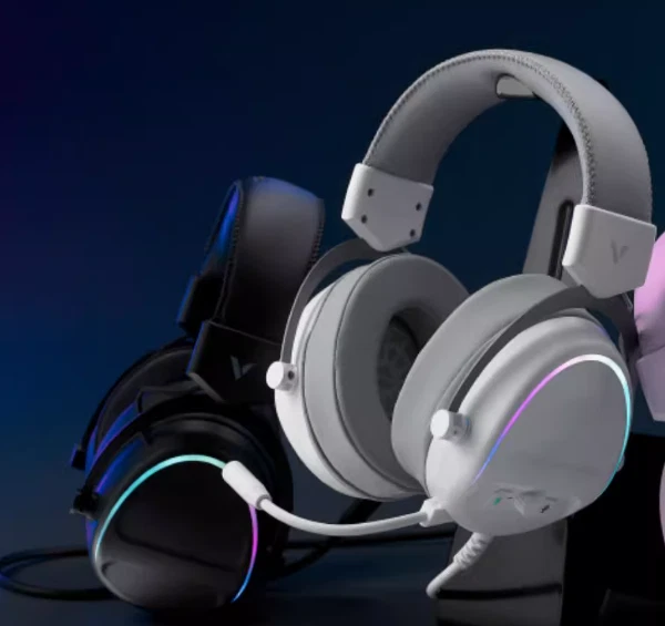 RAPOO VH650 Virtual 7.1 Channel Wired Headphones USB RGB Gaming Headset - Image 2 of 4