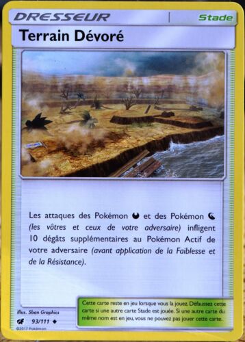 carte Pokémon 93/111 Terrain Dévoré  SL4 - Soleil et Lune - Invasion Carmin NEUF - Photo 1/1