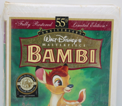 Walt Disney VHS Tape BAMBI (1997 55th Anniv., Masterpiece Coll