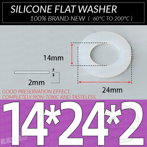 Flachdichtung Silikon Gummi-dichtung Schnurstärke 2MM Flach Dichtung Fittinge - Bild 96 von 117