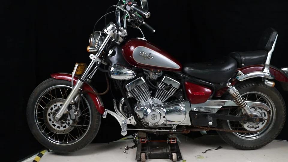 Virago V Star 250 CNC 4,5"" controles delanteros estriba para Yamaha XV250 1988-2025 Foto 3 de 4