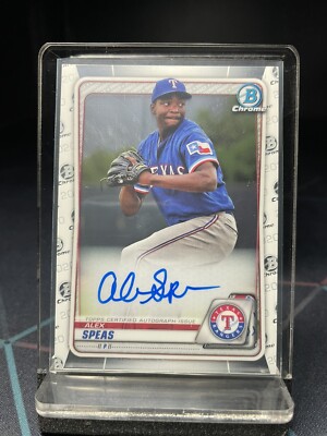 2020 Bowman Chrome #CPA-AS ALEX SPEAS  Prospects Auto Texas Rangers 