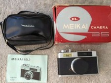 Meikai EL 35mm Film Camera With Original Case Box Manual Vintage