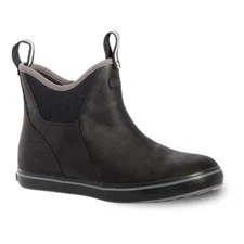 XTRATUF Men's Leather Ankle Black Deck Boot XAL-000
