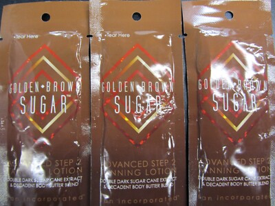 5 PACK TAN INC GOLDEN BROWN SUGAR ADVANCED STEP 2 DOUBLE DARK TANNING LOTION