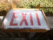 Perfeclite Exit Sign Stainless Steel Arrow punchouts 2 Sided NEW