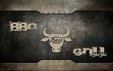 Grillmatte Grillunterlage Muster wählbar 75x120 cm Schwerentflammbar Anti-Rutsch