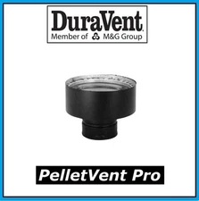 DURAVENT PELLETVENT PRO 3" to 8" Chimney Adapter, Black #3PVP-X8
