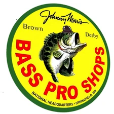 Bass pro shops sign sticker fishing bait vintage replica vinyl  4 Sizes