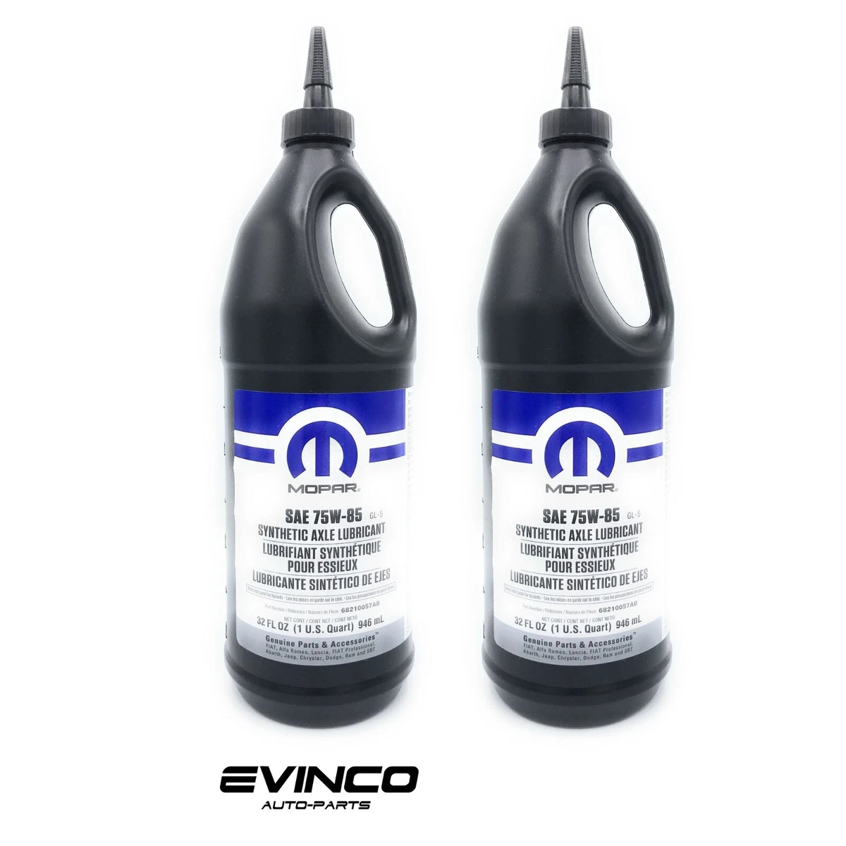 Mopar SAE 75W-85 Synthetic Axle Lubricant Chrysler Dodge Jeep Ram 