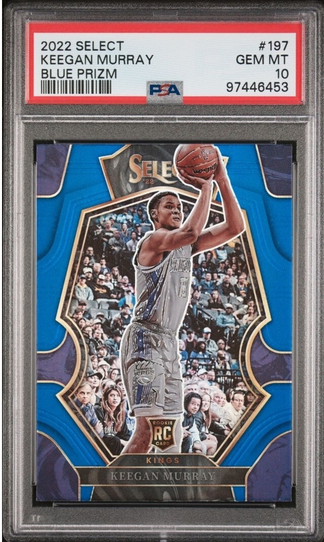 2022 Panini Select Keegan Murray RC Blue Prizm #197 PSA 10 GEM-MT