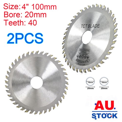 2PCS 4" 100mm Circular Saw Blade 40T Cutting Disc for Wood Timber Abrasive Tool - Picture 5 of 8