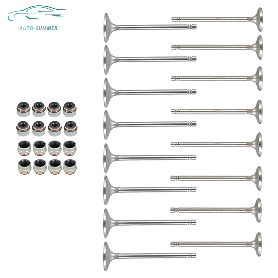 Válvulas de admisión y escape para Volkswagen Tiguan Passat Eos 2,0 L 2008-2015 NUEVO Foto 3 de 4