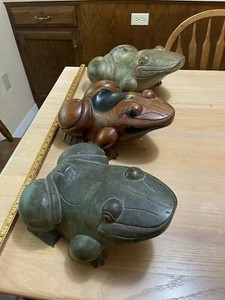 Wooden Carved Frogs