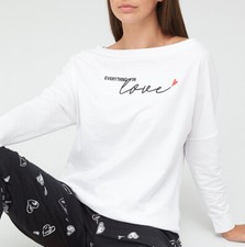 V by Very Love Slouchy Top Only T-Shirt Tee Pyjama 12-14