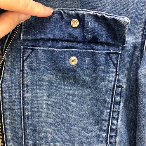 Zara Man Denim Overshirt Jacke Relaxed Gr. Small Blau Medium Wash Tasche Reißverschluss - Bild 6 von 8