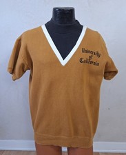 VTG 60s University of California Short Sleeve Sweatshirt Sz 40