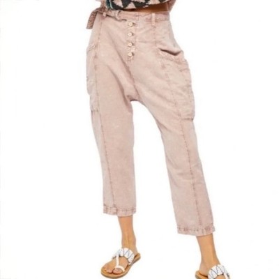 Free People Desert Daze Harem Pants - Pink - Linen Blend - Size 2