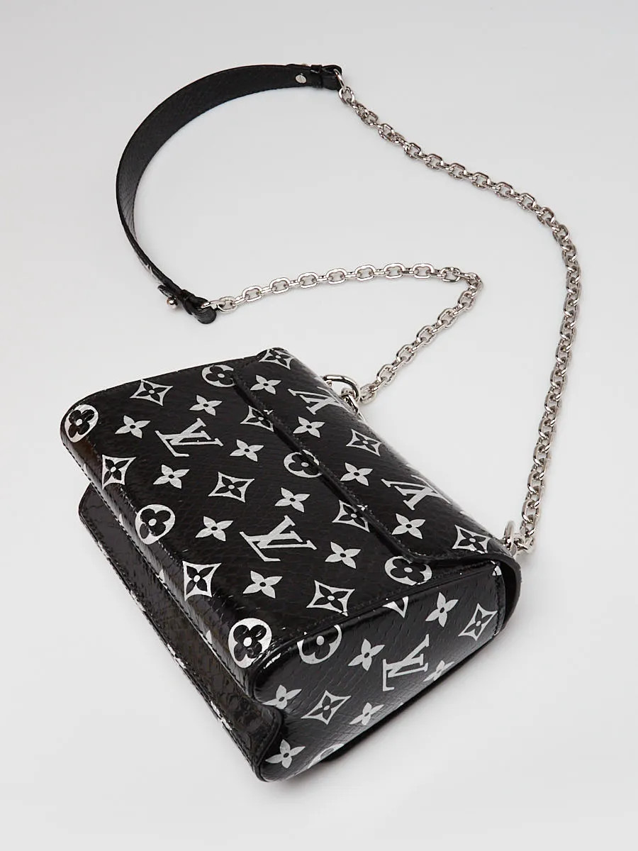 Louis Vuitton Black/Silver Monogram Python Twist … - image 4