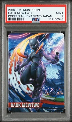 2016 POKEMON PROMO POKKEN TOURNAMENT JAPANESE DARK MEWTWO PSA 9