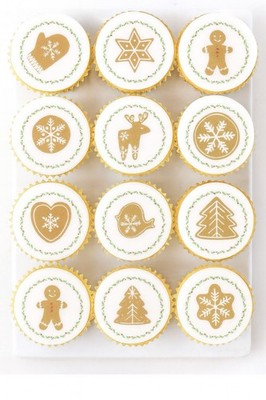 25er Set Essbare Verschiedene Lebkuchen Kuchen Topper Glasur Vorgeschnitten