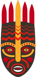 Tribal Tiki Totem African Mask Self Adhesive Vinyl Sticker