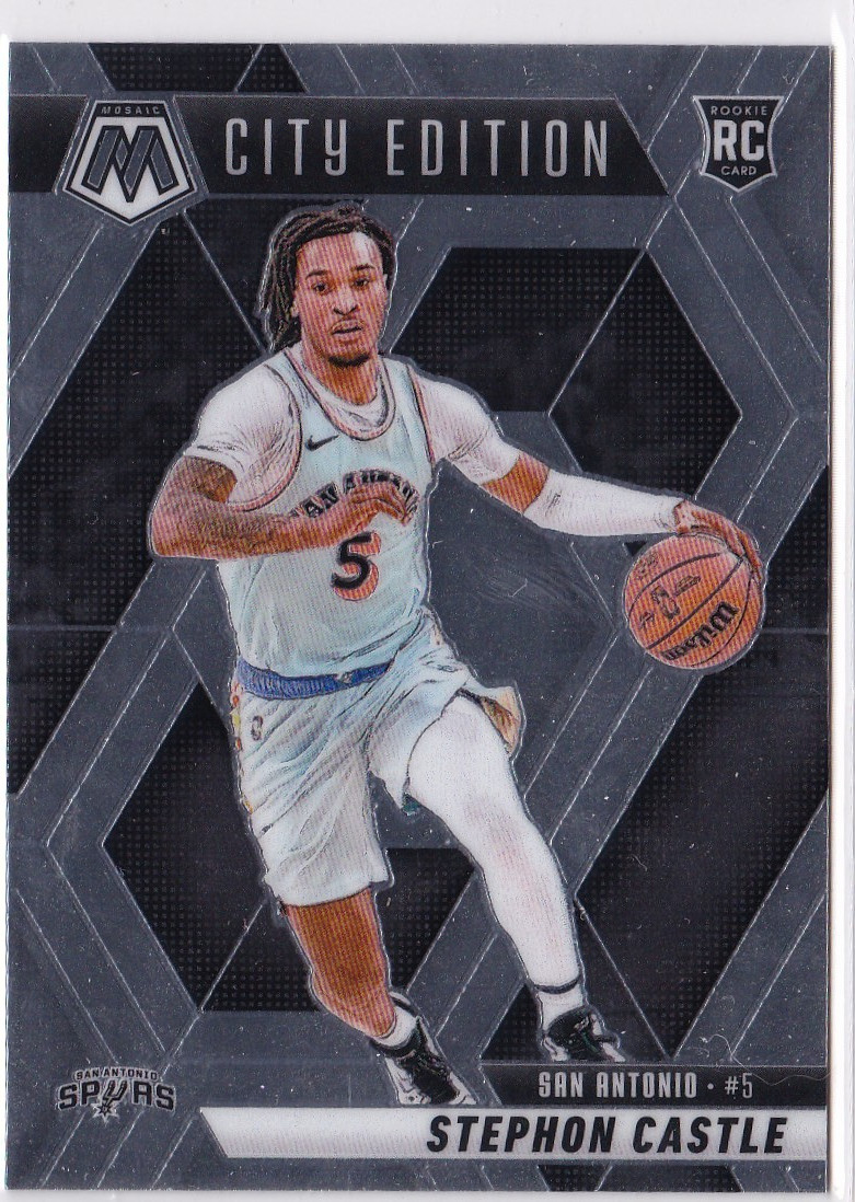 Stephon Castle City Edition RC 2024-25 Panini Mosaic #290 Spurs