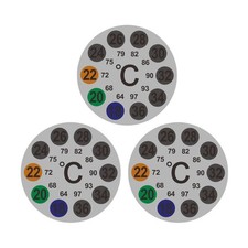 3 Pieces round Fish Tank Thermometer Stickers 18-36 C Fish Tank Accessory