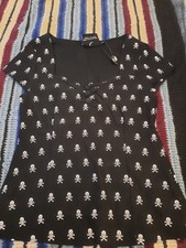 Killstar Skulls Crossbones Dress Top New