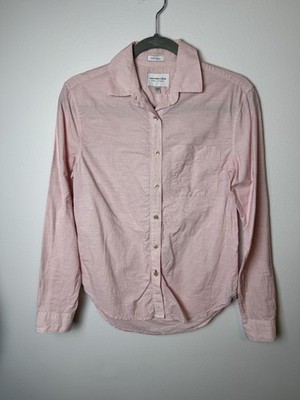 California Tailor Shirt No. 1 XS Button Up Top Red White Striped  Womens Casual