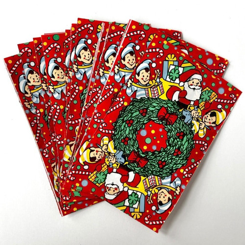 Vtg 1995 Wilton Christmas Santa Claus Elves 22 Count Treat Gift Bags 4x6