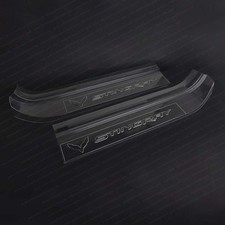 Corvette Clear Door Sill Protectors : C7 Stingray, Z51, Z06 Clear w/Embossed...