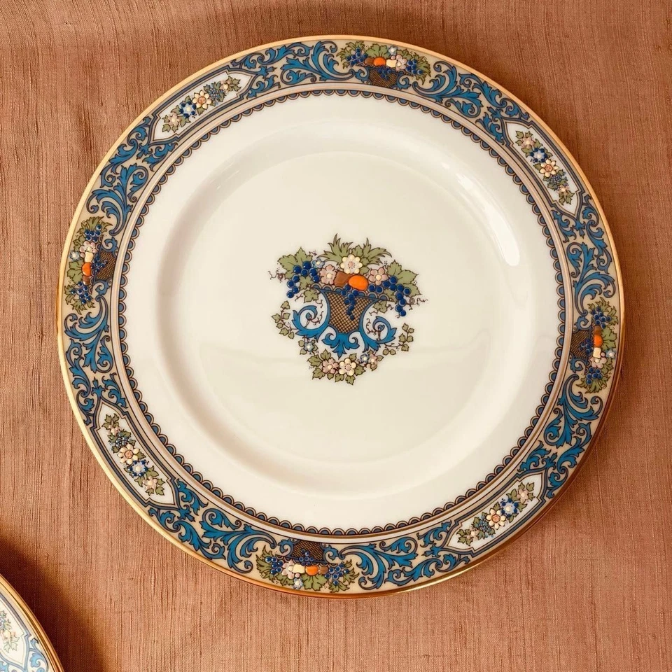 Assiette à dîner Lenox motif automne 27 cm/10,6 timbre présidentiel doré... - Photo 2/4