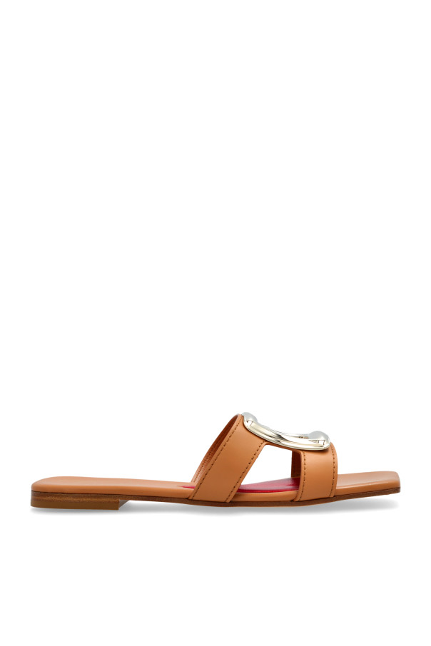 Roger Vivier - Women - Leather slides - Brown 203590₽