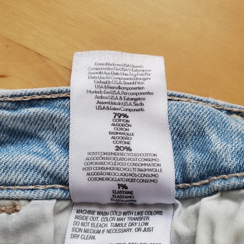 Pantalones de mezclilla Mother The Hustler Roller Flood pierna ancha Cherie Cherie azul claro talla 26 - Imagen 10 de 10