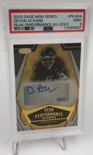 DEVON ACHANE AUTO Card 2023 Sage HIGH SERIES RARE/10 DOLPHINS grade PSA MINT 9