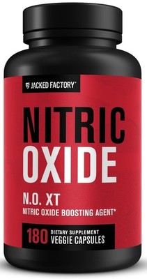 Nitric Oxide Supplement 180 Count N.O. XT Pre Workout Muscle Pump Jacked Factory