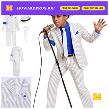 Kids 80s 90s Dance Star Costume - Boys Pop Star Stage Outfit for Halloween Party