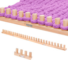 55 Chunky Knitting Blanket Loom - Customizable Wood Chunky Yarn Loom - Adjustab