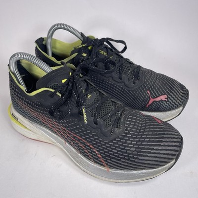 Size 8 - Puma Deviate Nitro WTR Black Red Green Women s Running Shoes 195573-01