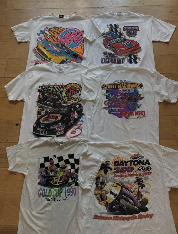 Bike And Car Vintage Y2K Tee Shirt Mystery Box Made For Your Profit 10-15 Pieces