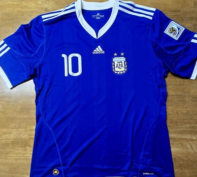 2010 Adidas Argentina World Cup #10 MESSI Away Soccer Football