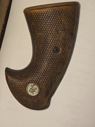 Factory Original Colt Python First Generation Checkered Wood Grip. | eBay