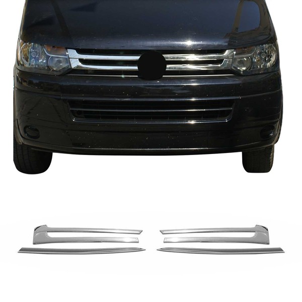 KüHlergrill Leisten Grillleisten FüR Vw Multivan T5 2009-2015 Edelstahl Chrom 4X-image